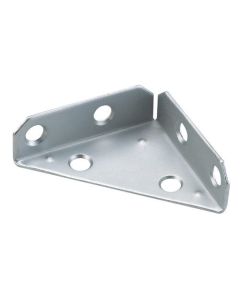 Équerre à trois côtés multiposition, zinc, 2" x 5/8" x 2"
