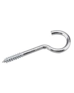 Screw Hook with Lag Thread - Zinc - 1/4" x 4 3/8"