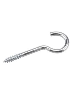 Crochet à visser tirefond, zinc, 3/8" x 4 7/8"