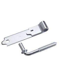 Screw hook and strap hinge - Zinc - 6"
