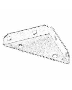 Équerre à trois côtés multiposition, zinc, 4" x 1" x 4"