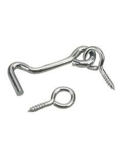 Crochet et anneau à barrière, zinc, 1 1/2", 2/pqt