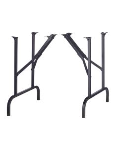 Ensemble de 2 pattes de table pliante, noir