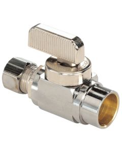 Supply Stop Straight Valve 1/2" x 3/8" Compression