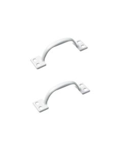 Poignées pour fenêtres à guillotine 3-7/8", blanc, paquet de 2