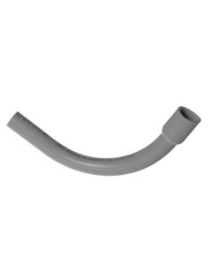 Coude 90° à bout en cloche en PVC 3/4" Gris