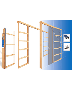 Porte escamotable 28" pré-assemblée