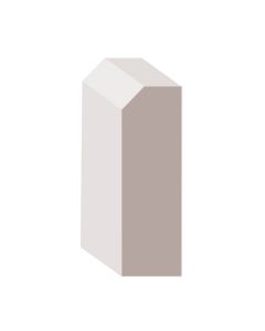 Arrêt de porte chanfreiner en MDF prépeint 3/8" x 1-1/8" x 7'