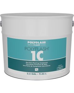 PolyFlash 1C One-Part Flashing Compound, 2.5 Gallon Pail, White