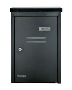 Black Wall Mounted Parcel Box 12.5"x19"x8.25"