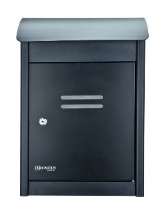 Round Black Wall Mounted Parcel Box 13.5"x19.75"x9.5"
