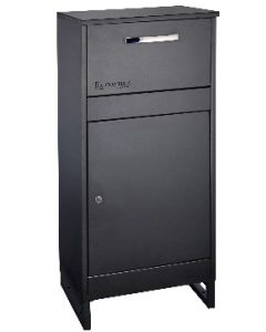 Square Black Lockable Parcel Box 19"x43"