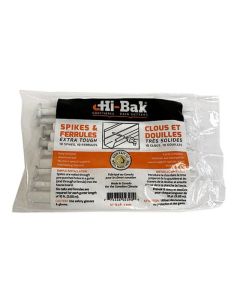 Clous et douilles pour gouttière, 6", 10/sac, blanc