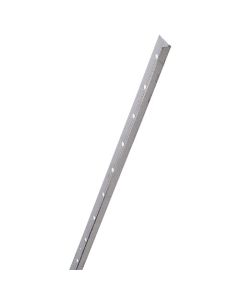 Moulure de métal en L, acier zingué, surface moletée, 10 pi L.x 1/2"