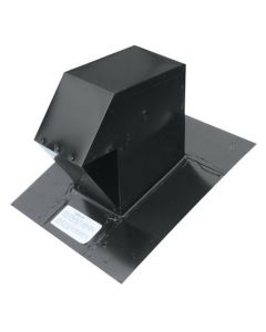 Évent de toit en acier galvanisé 4" noir
