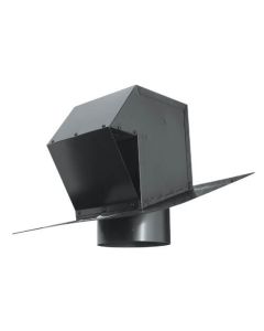 Évent de toit en acier galvanisé 6" noir