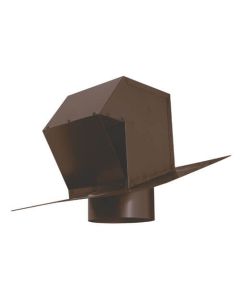 Évent de toit en acier galvanisé 6" brun