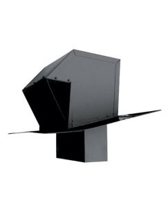 Black 3 1/4" x 10" Galvanized Steel Roof Exhaust Trap