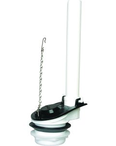 Soupape de chasse d'eau en plastique blanc, 7"