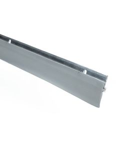 Bas de porte à jupette en aluminium avec insertion en vinyle 36'' argent