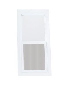 Fenêtre de cabanon coulissante en PVC blanc 17" x 35"