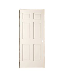 Porte Coloniale (6 panneaux) Pré-Montée 32" avec bâti  4-9/16" Gauche