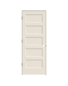 Porte 5 panneaux pré-montée 30" avec bâti 4-9/16" Gauche