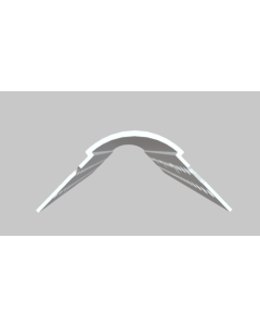 Trim-Tex Coin d'angle et arc large avec nez arrondi de 3/4" x 8' #7008