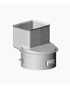 PE Drain Downspout Adapter 4" white