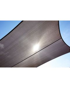 Voile d'ombrage 8' x 12', 100 % polyester, 160 GSM, gris foncé
