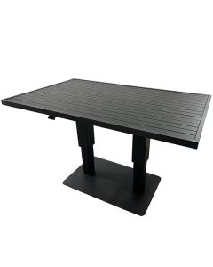 Table extérieure en aluminium ajustable à vérin à gaz