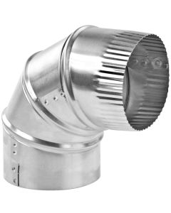 Coude aluminium réglable à 90° 4po