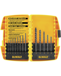 Black and Gold Metal Drill Bits Set - 13-Piece, Black, 135-Degree Split Point