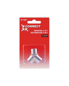 2 Port Brass Air Splitter 1/4 (F) NPT With 1/4 (F) NPT Outlet
