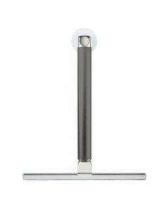 Raclette de douche extensible en métal noir avec manche ergonomique