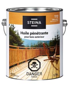 Huile pénétrante extérieur Steina, Cèdre Naturel - 112, 3.78l