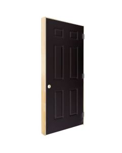 Porte à cabanon en acier noire 34" x 4-5/8", ouverture droite extérieur