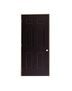 Black Steel Shed Door - 34" x 4-5/8" - Outswing Left