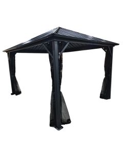 Abri-Soleil 10'X12' avec toit d'acier "Anthracite"