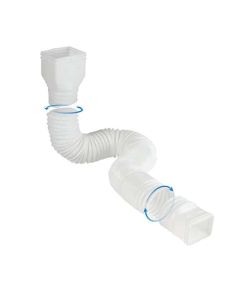 White Vinyl Downspout Extension - 19-in to 65-in Adjustable
