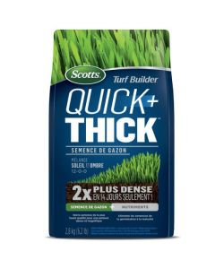 Semences de gazon Turf Builder Quick + Thick, mélange Soleil et ombre, 2,8 kg