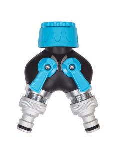 Raccord de robinet à deux sorties de PRO flow, 12 mm