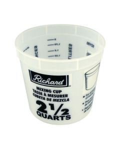 Gobelet en plastique réutilisable pour mélange de peinture Richard, 2,36 L