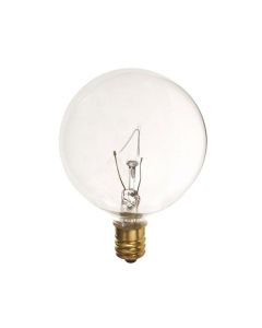 Ampoule globe G16½ - 40 W, culot candélabre, claire, 120 V