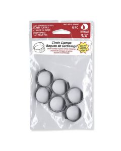 Waterline 6-Pack 3/4-in PEX Stainless Steel Clamps