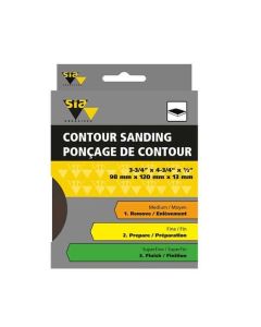 Assorted Abrasive Sponge 3-3/4" x 4-3/4" x 1/2" Medium/Fine/Super Fine (3)