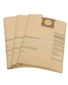 VALU+ Bags for Vacuums 15 to 22 gal - Brown Paper - Pack of 3