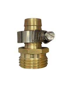 Raccord de boyau mâle de rechange 5/8 po en laiton, collier de serrage inclus