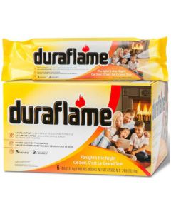 Bûches de cire Duraflame 4 lb 3 h de combustion à allumage rapide 6/pqt