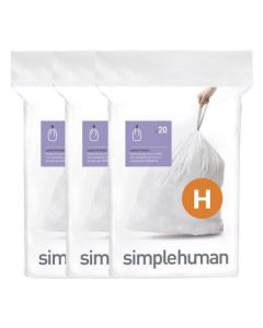 Sacs poubelle d'extérieur de 9 gallons blancs, pour cuisine (60/pqt)